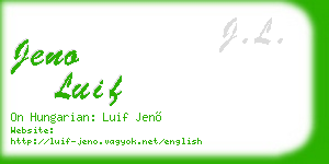 jeno luif business card